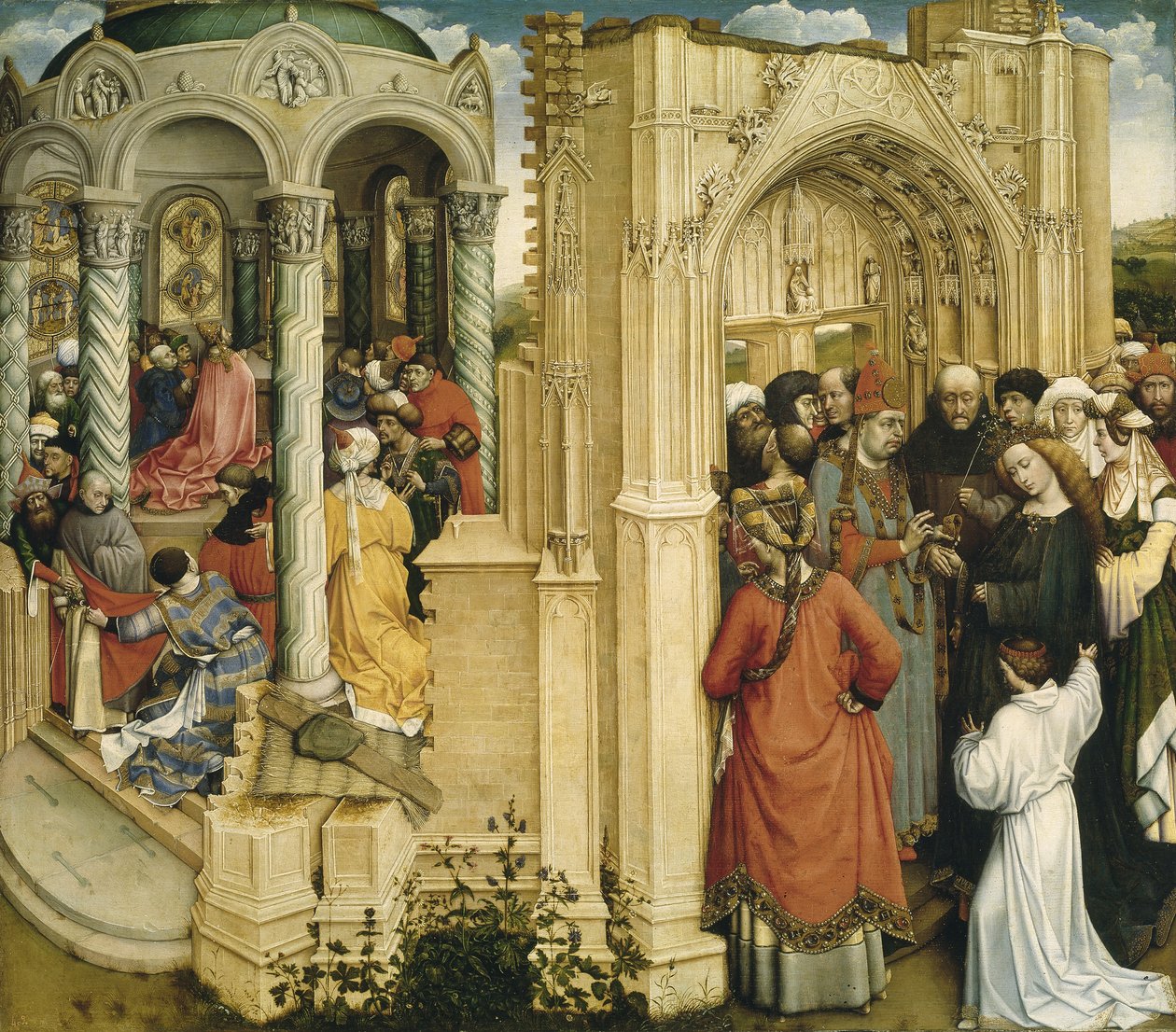 Marias og Josefs ekteskap, ca. 1420 av Robert Campin