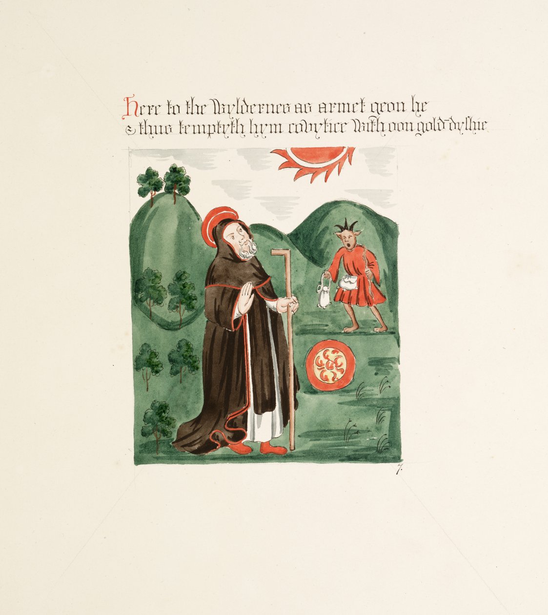 Ms. New Coll 380, f39r. Antikvitetene til Cathedral Church of Saint Mary, Carlisle, tegnet av Robert Carlile, 1795 (penn og blekk og wc på papir) av Robert Carlile