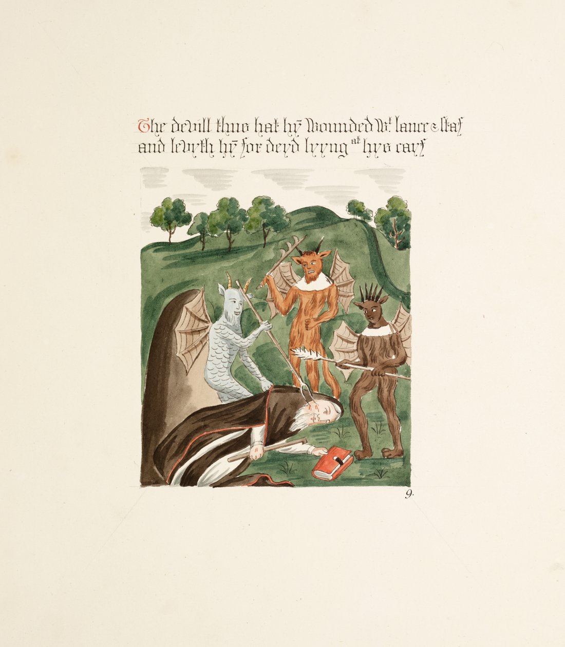 Ms. New Coll 380, f41r. Antikvitetene til Cathedral Church of Saint Mary, Carlisle, tegnet av Robert Carlile, 1795 (penn og blekk og wc på papir) av Robert Carlile