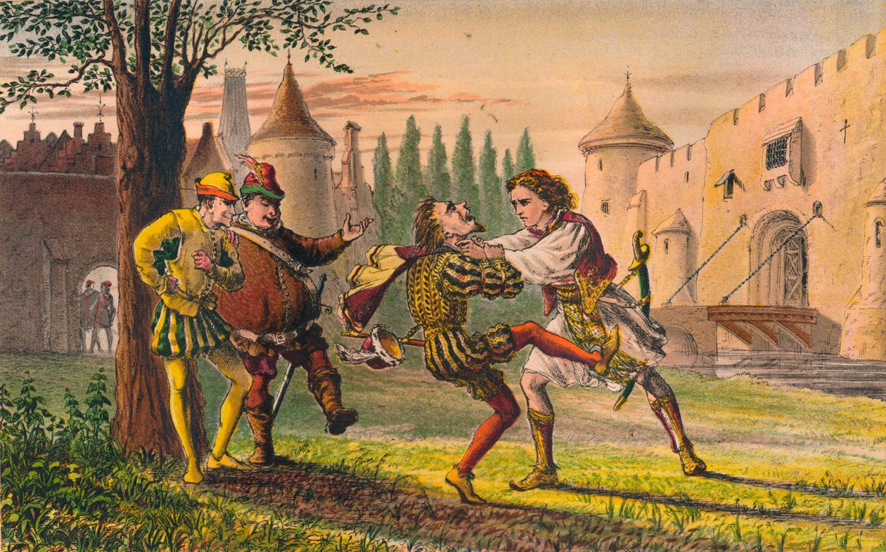 Sebastian: Hvorfor! Det er for deg! Og der! Og der!, c1875 av Robert Charles Dudley