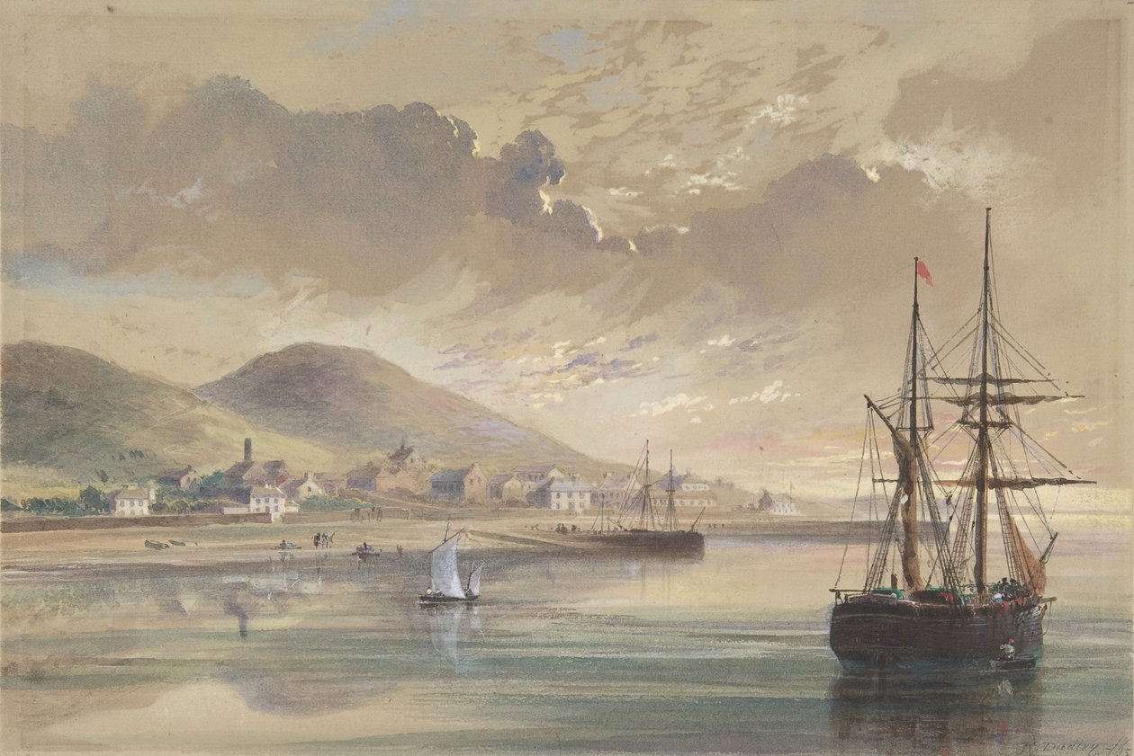 Valentia i 1857-1858 på tidspunktet for leggingen av den tidligere kabelen, 1865. av Robert Charles Dudley