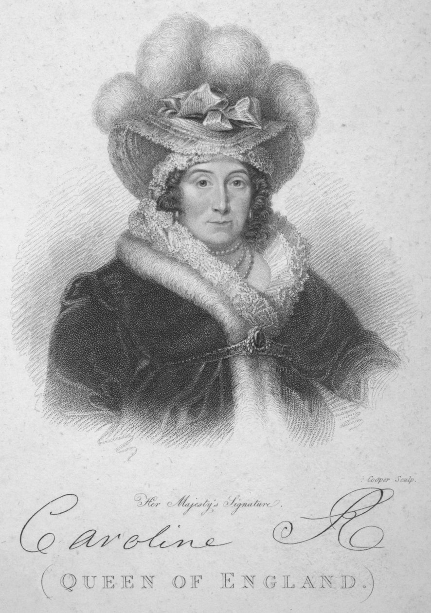 Caroline dronning av England, 1820. av Robert Cooper