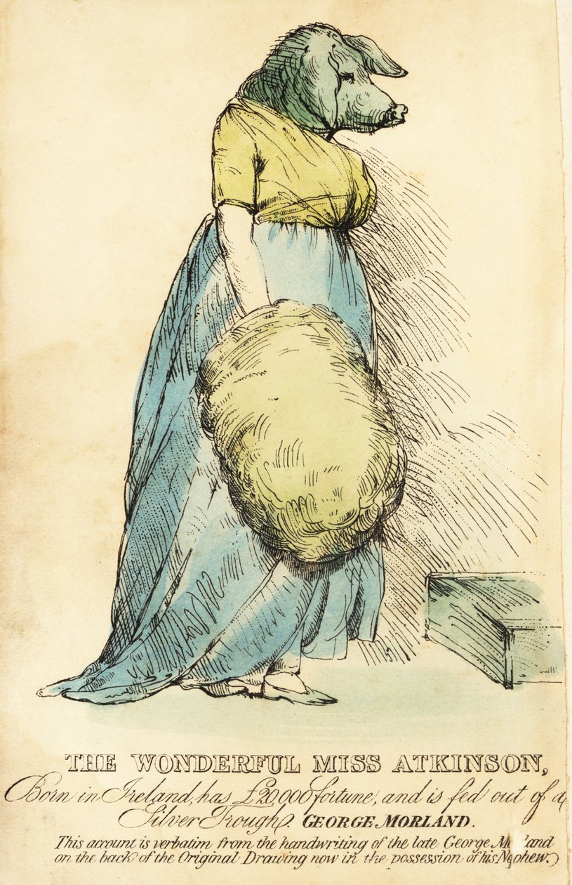 The Pig-Faced Lady, berømt i London rundt 1815. av Robert Cooper
