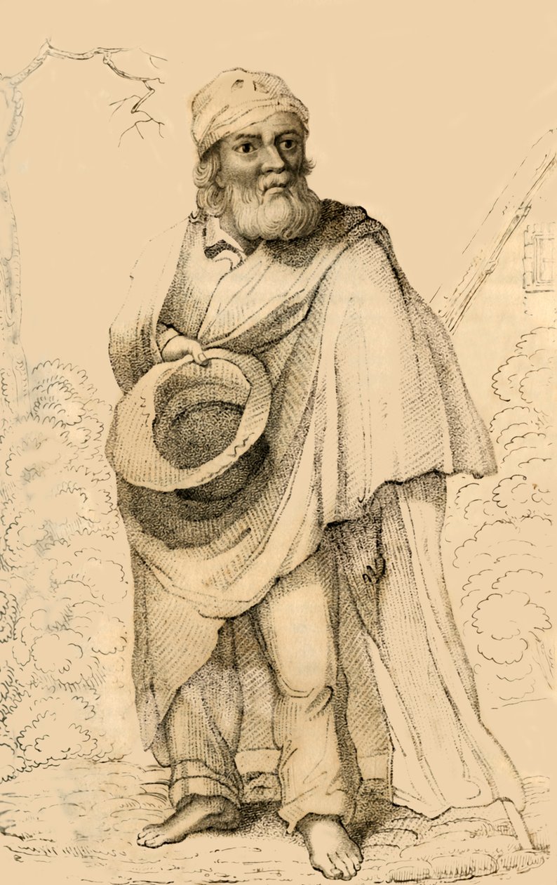 Thomas Hudson, bemerkelsesverdig for sine ulykker, 1821. av Robert Cooper