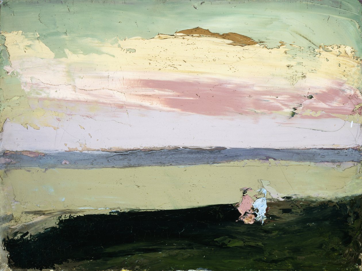 Kystscene ved solnedgang, av Robert Cozad Henri