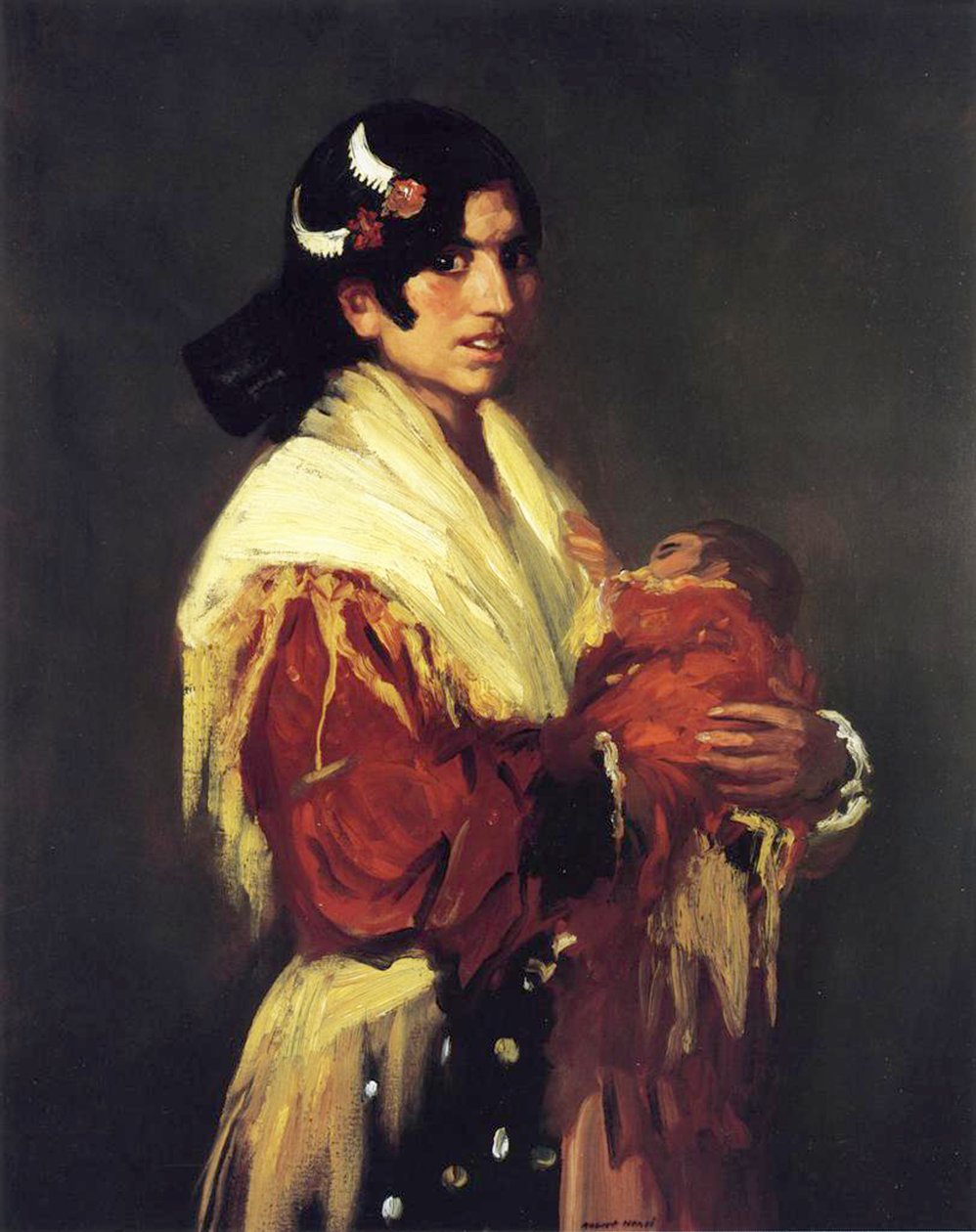 Gypsy and her Baby, 1906 av Robert Cozad Henri