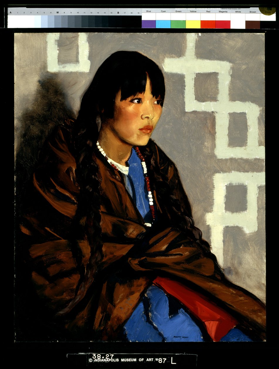 Indian Girl (Julianita) (olje på lerret) av Robert Cozad Henri