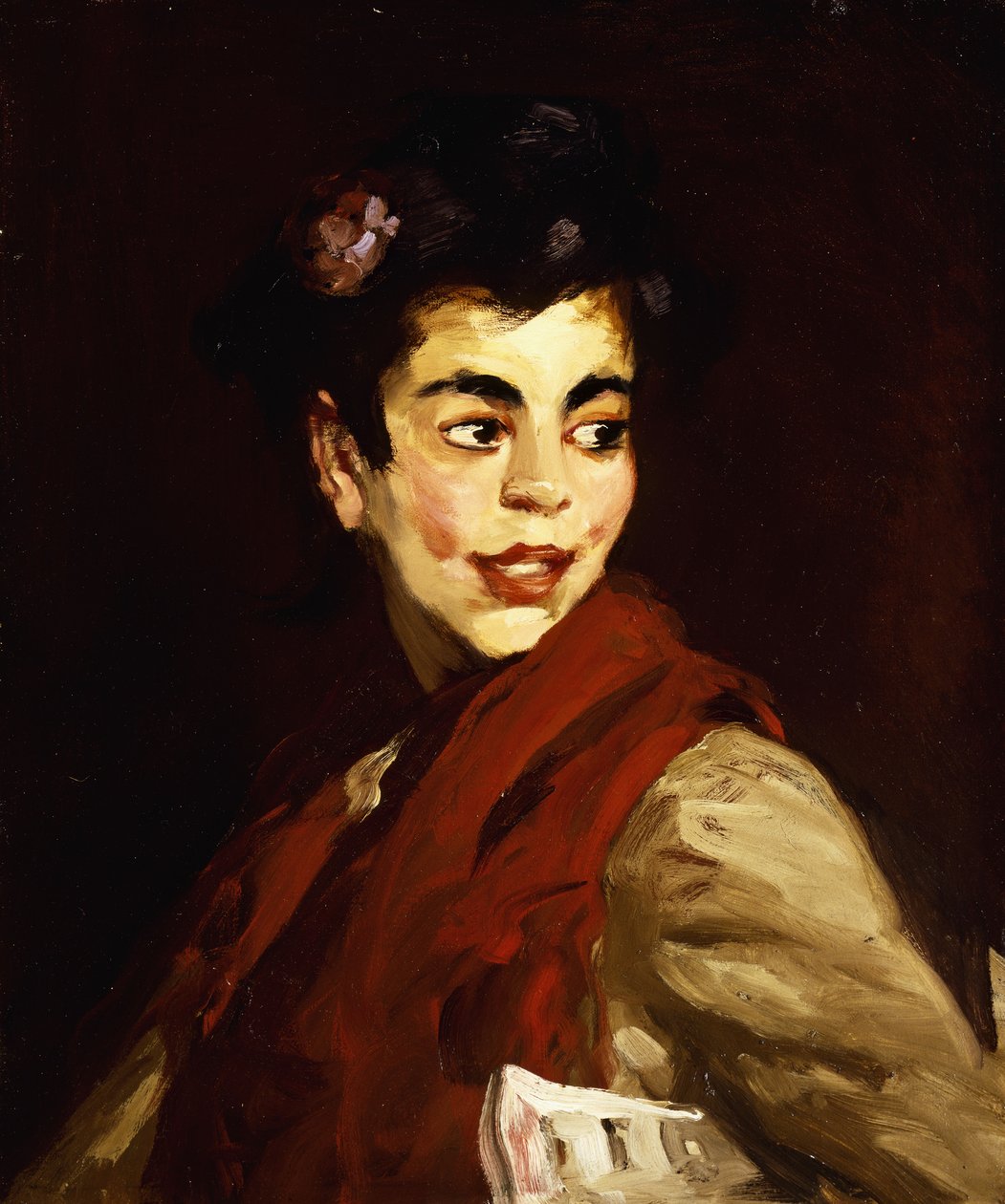 Newsgirl - Madrid, 1908 av Robert Cozad Henri