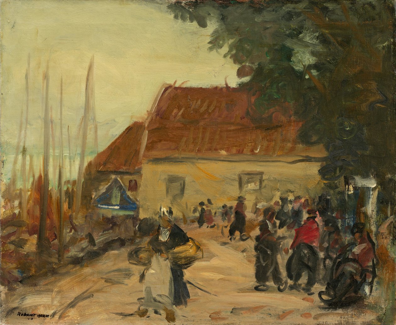 Volendam gatescene av Robert Cozad Henri