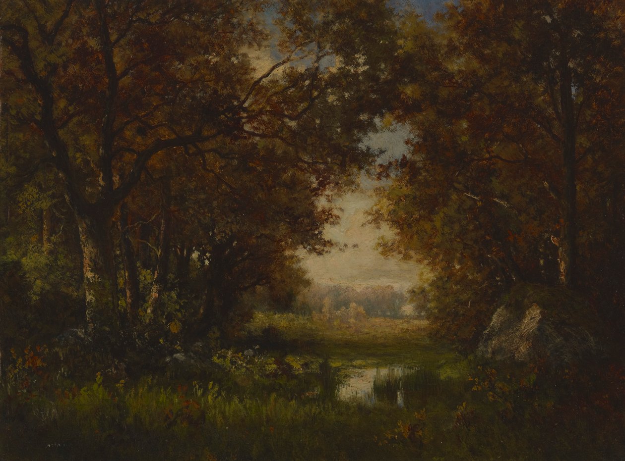Scene i Fontainebleau-skogen av Robert Crannell Minor