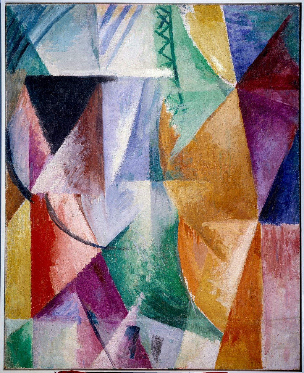 Et vindu eller design for tre vinduer. Maleri av Robert Delaunay (1885-1941) av Robert Delaunay