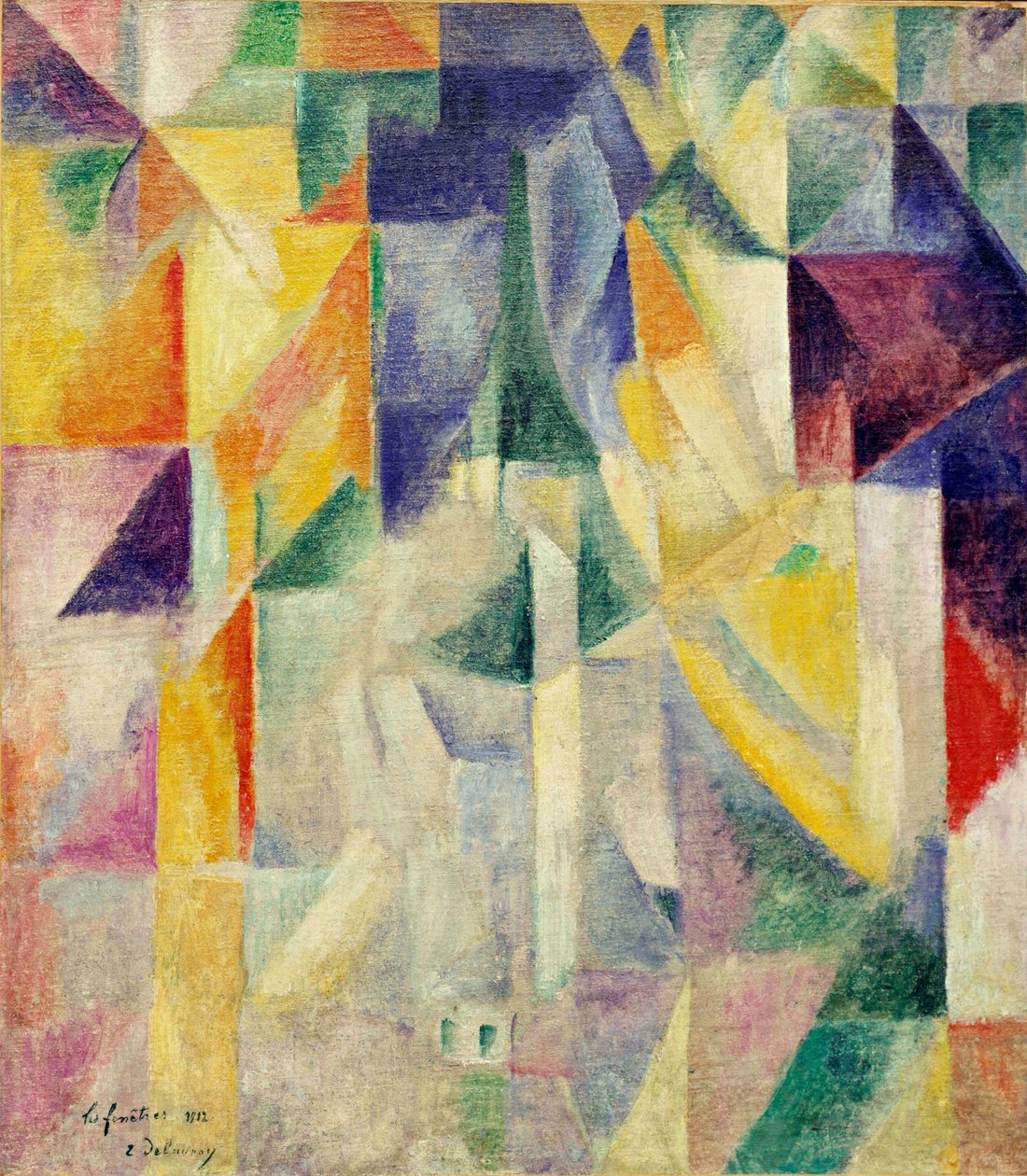 Windows. Maleri av Robert Delaunay (1885-1941), enkaustisk på lerret av Robert Delaunay
