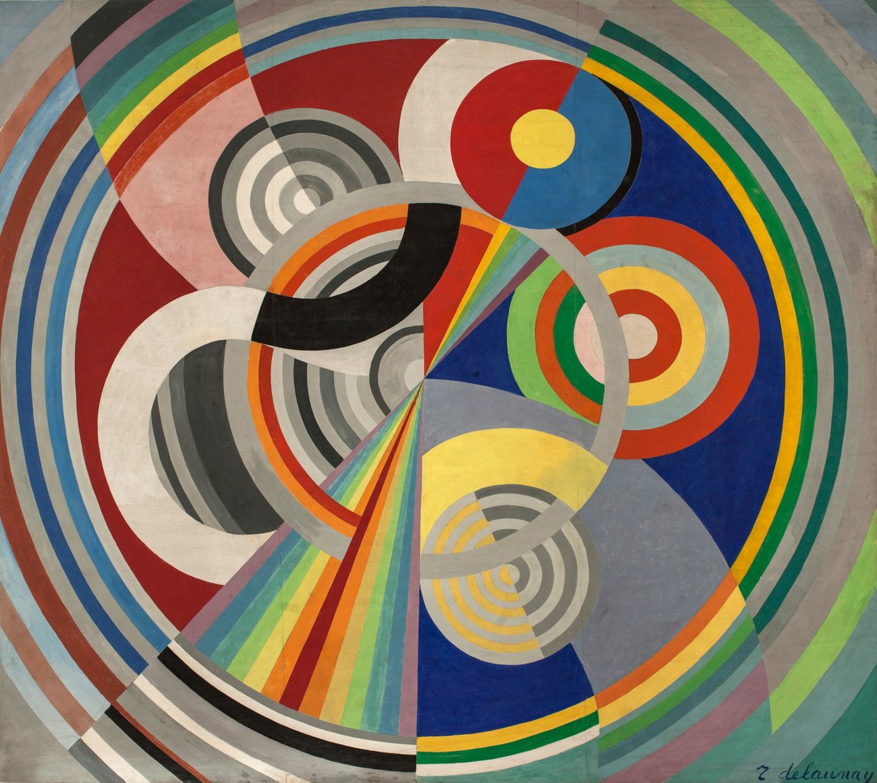 Rytme nr. 1, dekorasjon for Salon des Tuileries, 1938. av Robert Delaunay