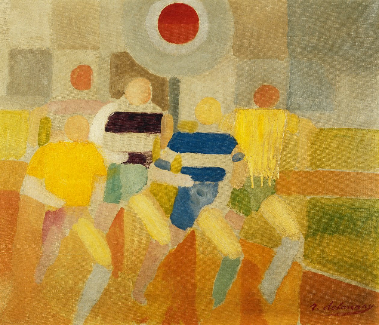 The Runners on Foot, ca. 1920 (olje på lerret) av Robert Delaunay