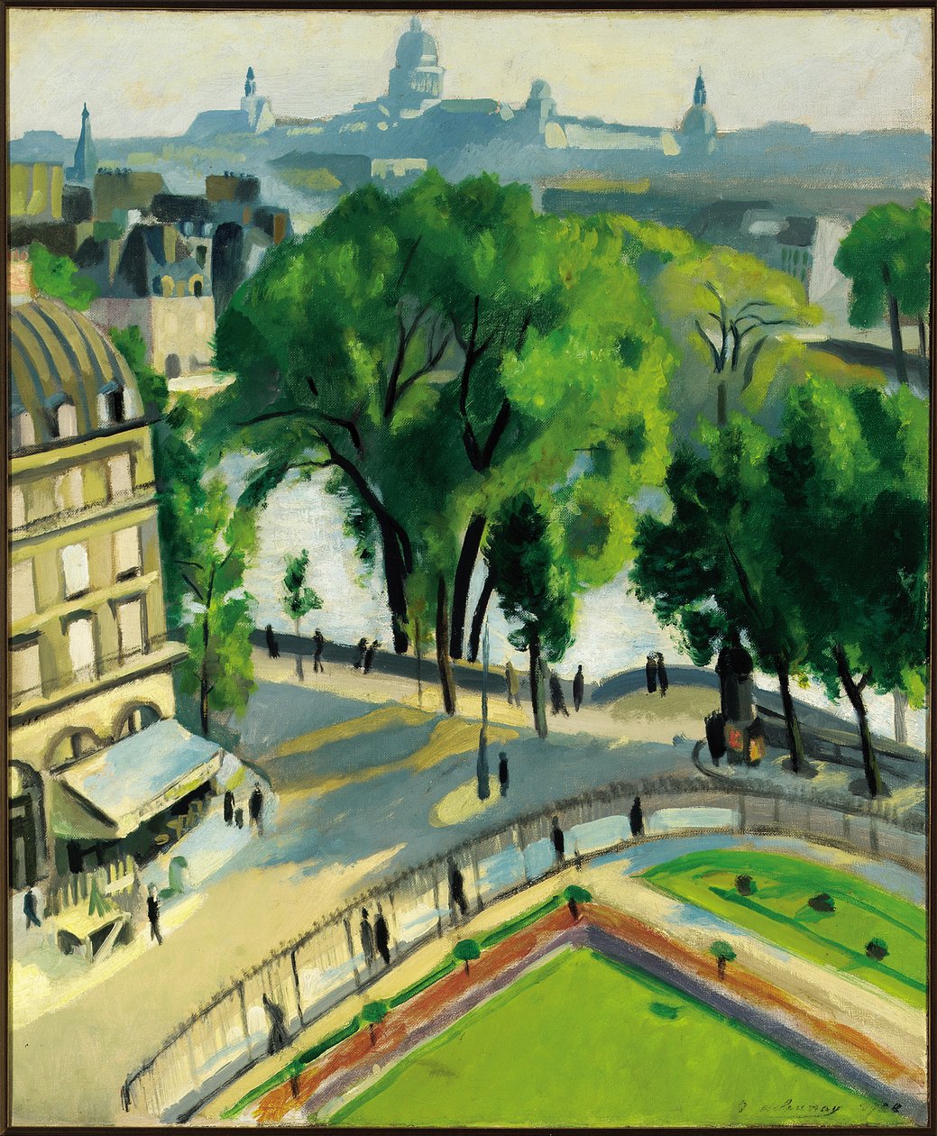 Utsikt over Quai du Louvre av Robert Delaunay