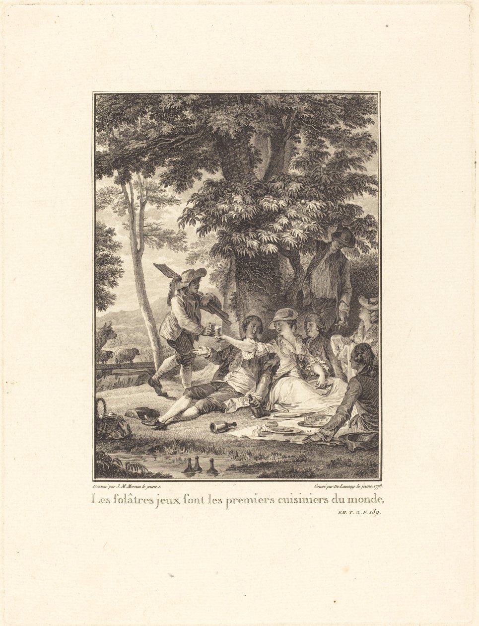 Lekene spill er de første kokkene i verden av Robert Delaunay after Jean Michel Moreau