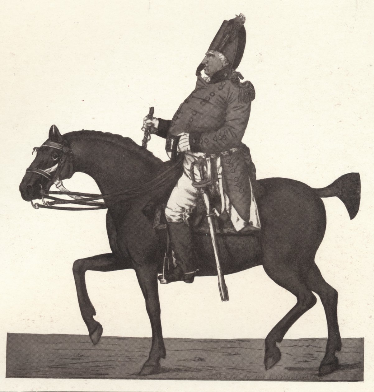 Et generelt syn på Old England Det walisiske 41. regiment, 1770-1810, 1909 av Robert Dighton