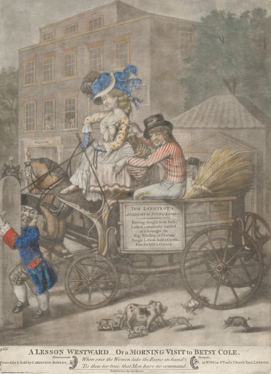 En leksjon vestover - eller et morgenbesøk hos Betsy Cole av Robert Dighton