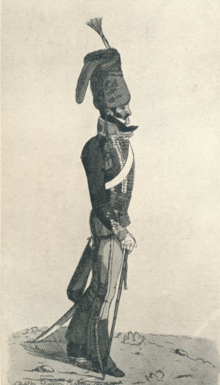 George Augustus Quentin En offiser av den 10., eller Prince of Wales Hussars, tatt fra livet, av Robert Dighton
