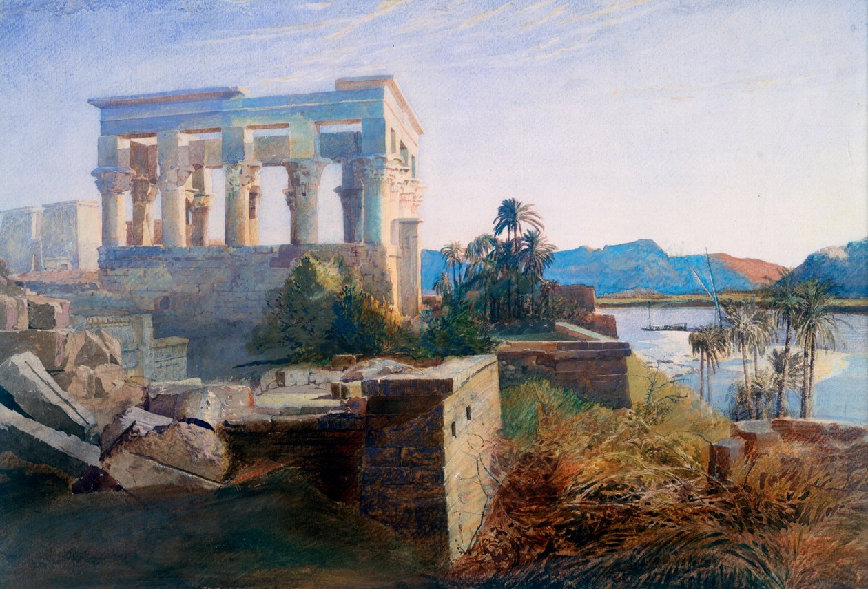Philae, Egypt, 1800-tallet av Robert Dighton