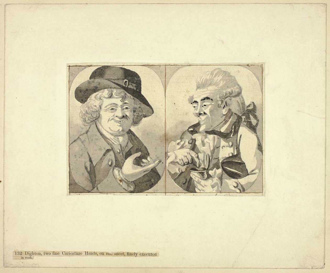 To karikaturer i bystelengde av Robert Dighton