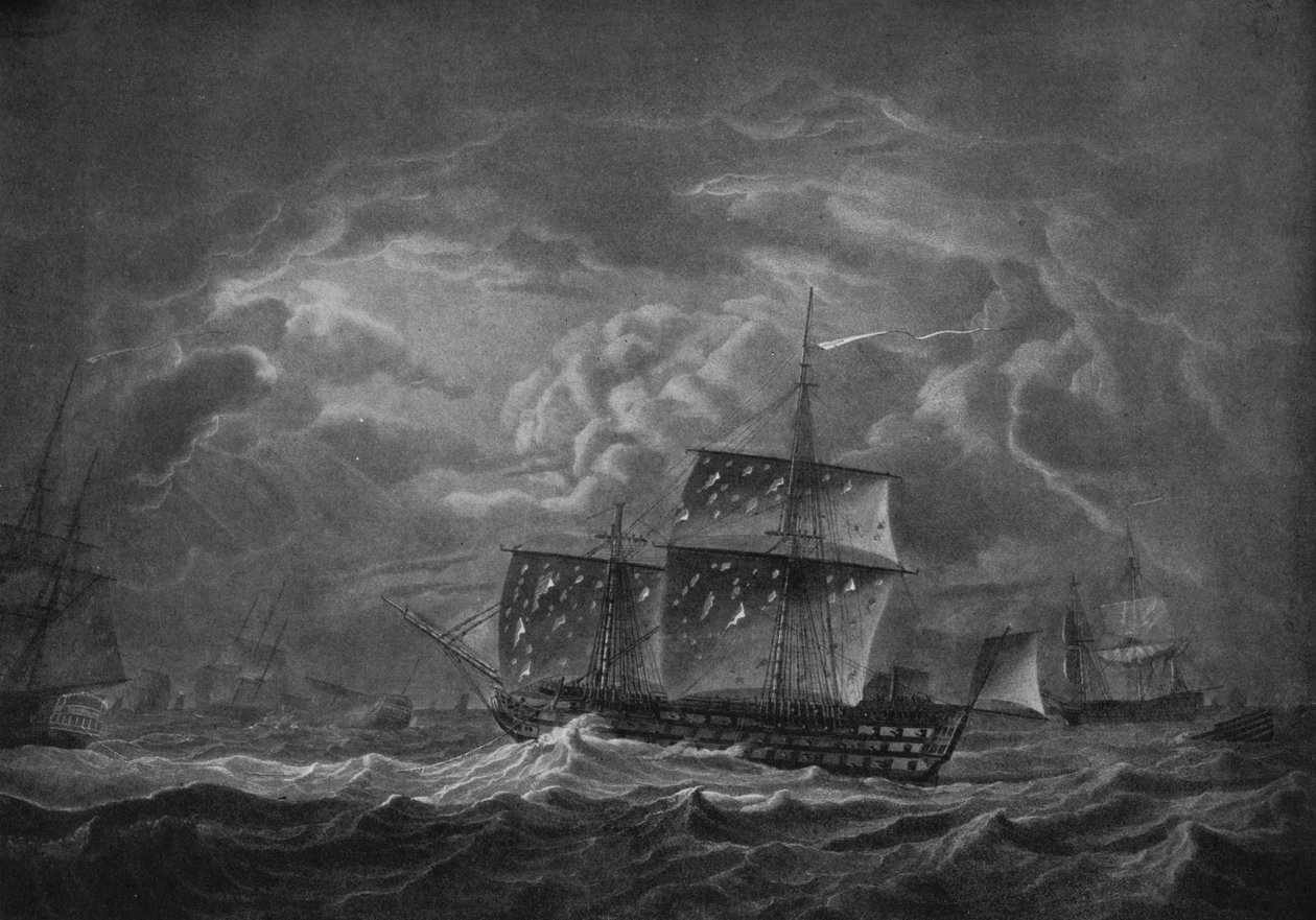 Etter slaget ved Trafalgar, c1806 av Robert Dodd