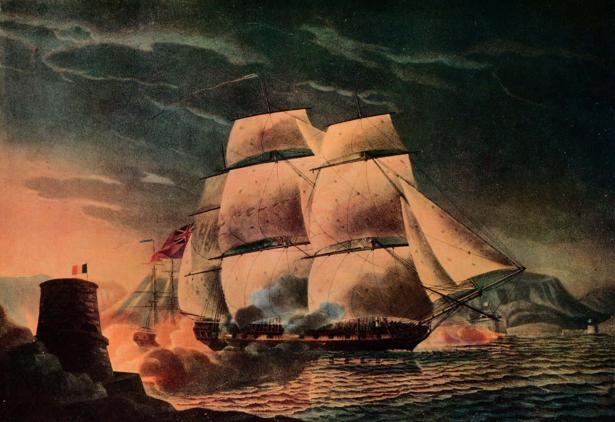 Fortunate Escape of the Juno, c1795 av Robert Dodd