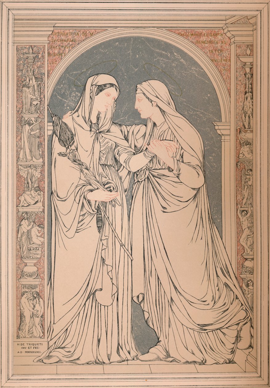 A Marble Mosaic Picture, av The Baron H. De Triqueti, Paris, 1893. av Robert Dudley