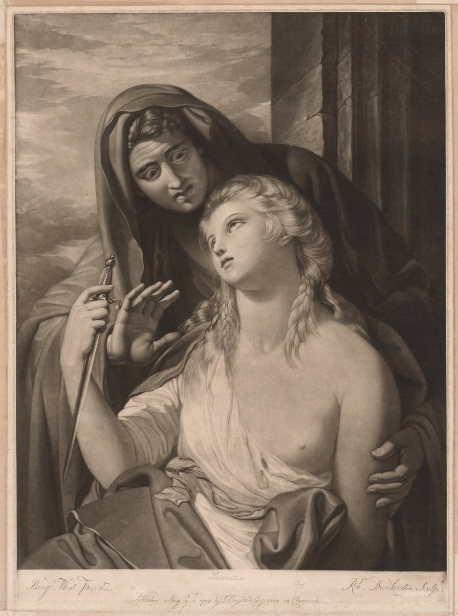 Lucretias død, 1770. av Robert Dunkarton