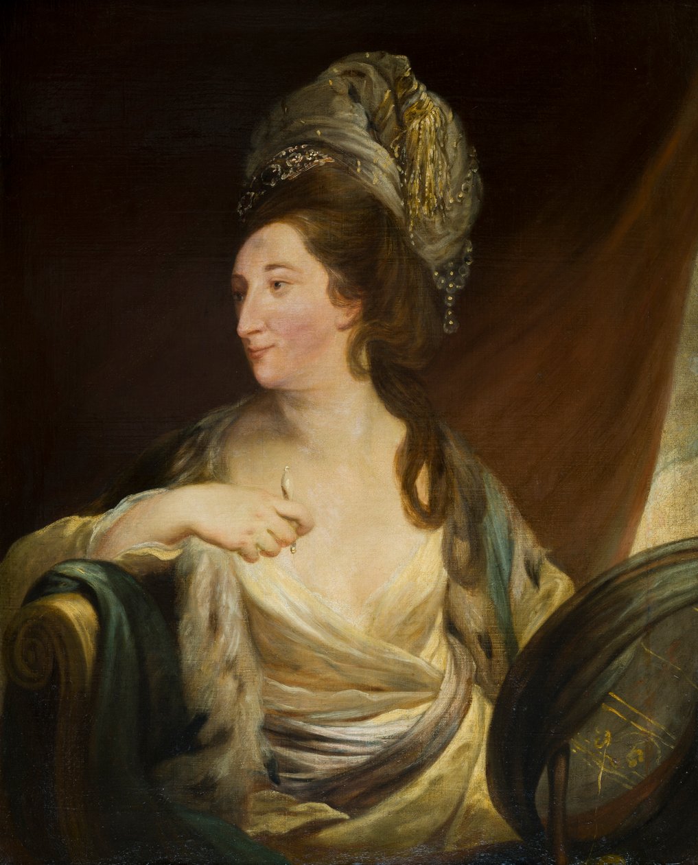 Portrett av Elizabeth Simpson, Lady Bridgeman (1735-1806), ca. 1750-88 (olje på lerret) av Robert Edge Pine