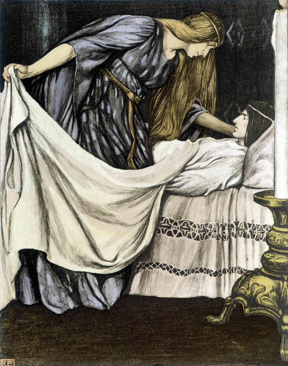 The Death of Tristan - i "" The Roman of Tristan and Iseult"", av Robert Engels av Robert Engels