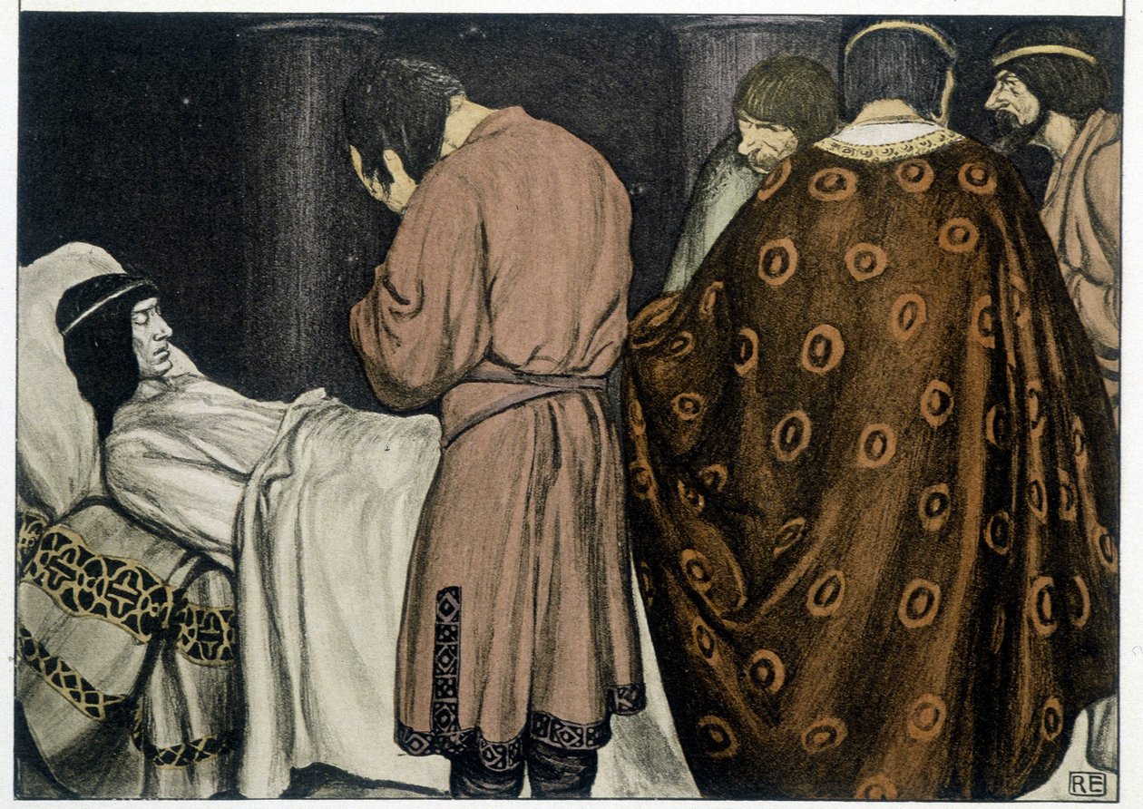 The Death of Tristan - i "" The Roman of Tristan and Iseult"", av Robert Engels av Robert Engels