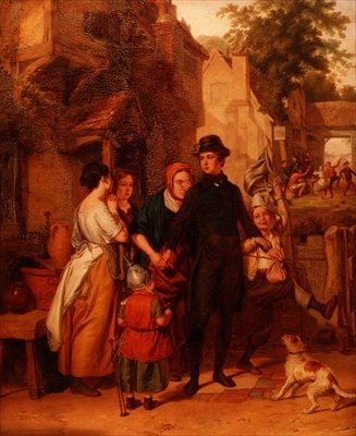 Avskjeden - en rekrutt som tar avskjed med familien sin av Robert Farrier