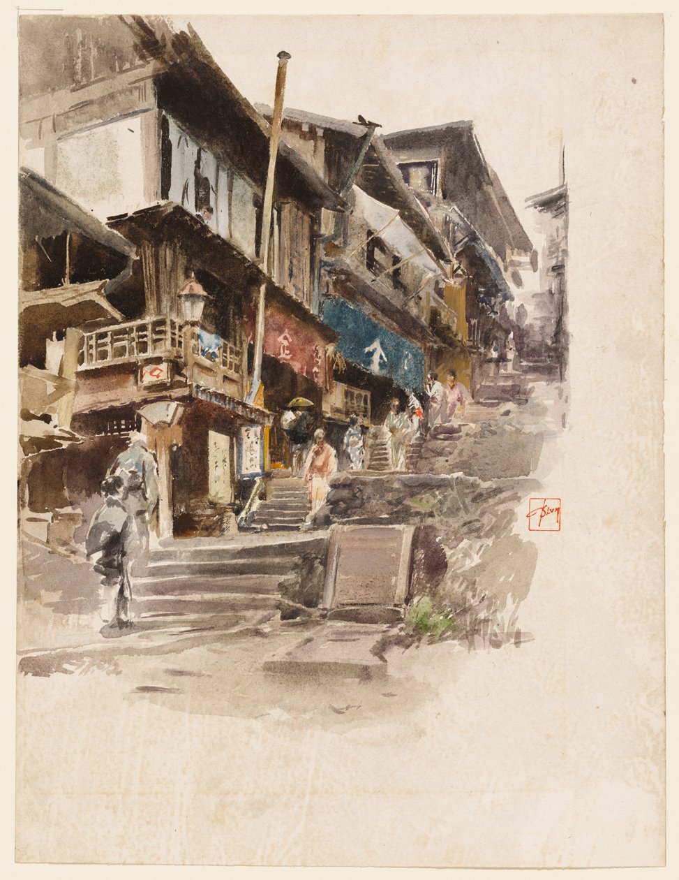 En gate i Ikao, Japan, II av Robert Frederick Blum