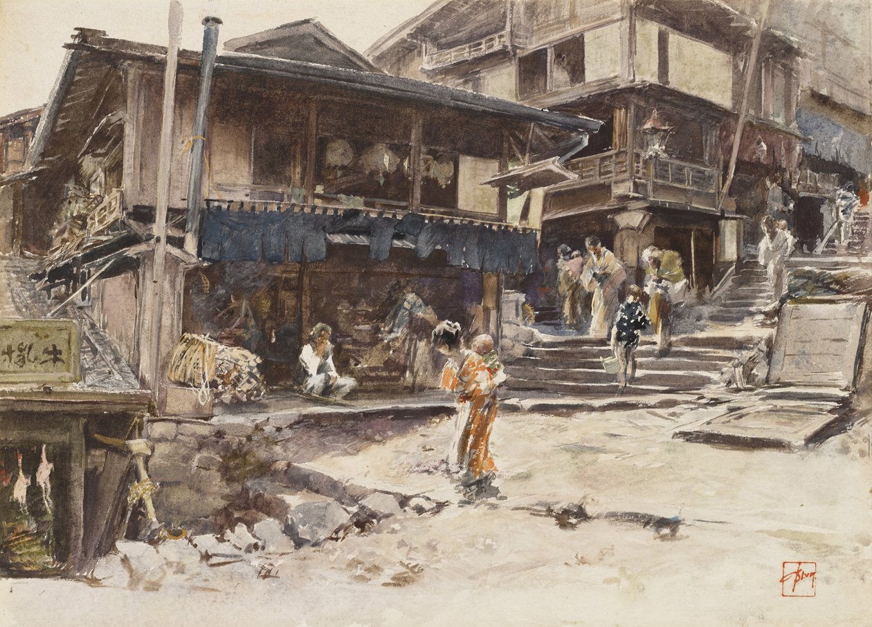 En gate i Ikao, Japan I, 1890 av Robert Frederick Blum