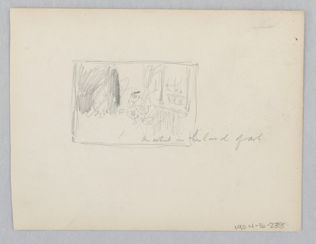 Kunstner i studio av Robert Frederick Blum