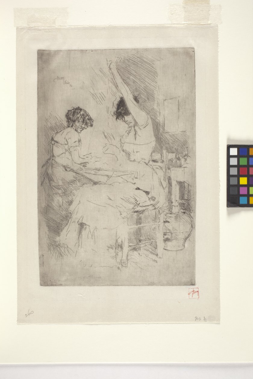 Bead Stringers, Venezia (etsing) av Robert Frederick Blum