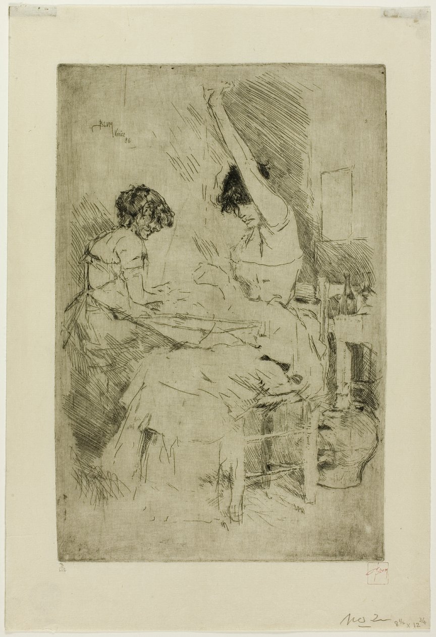 Bead Stringers, Venezia av Robert Frederick Blum