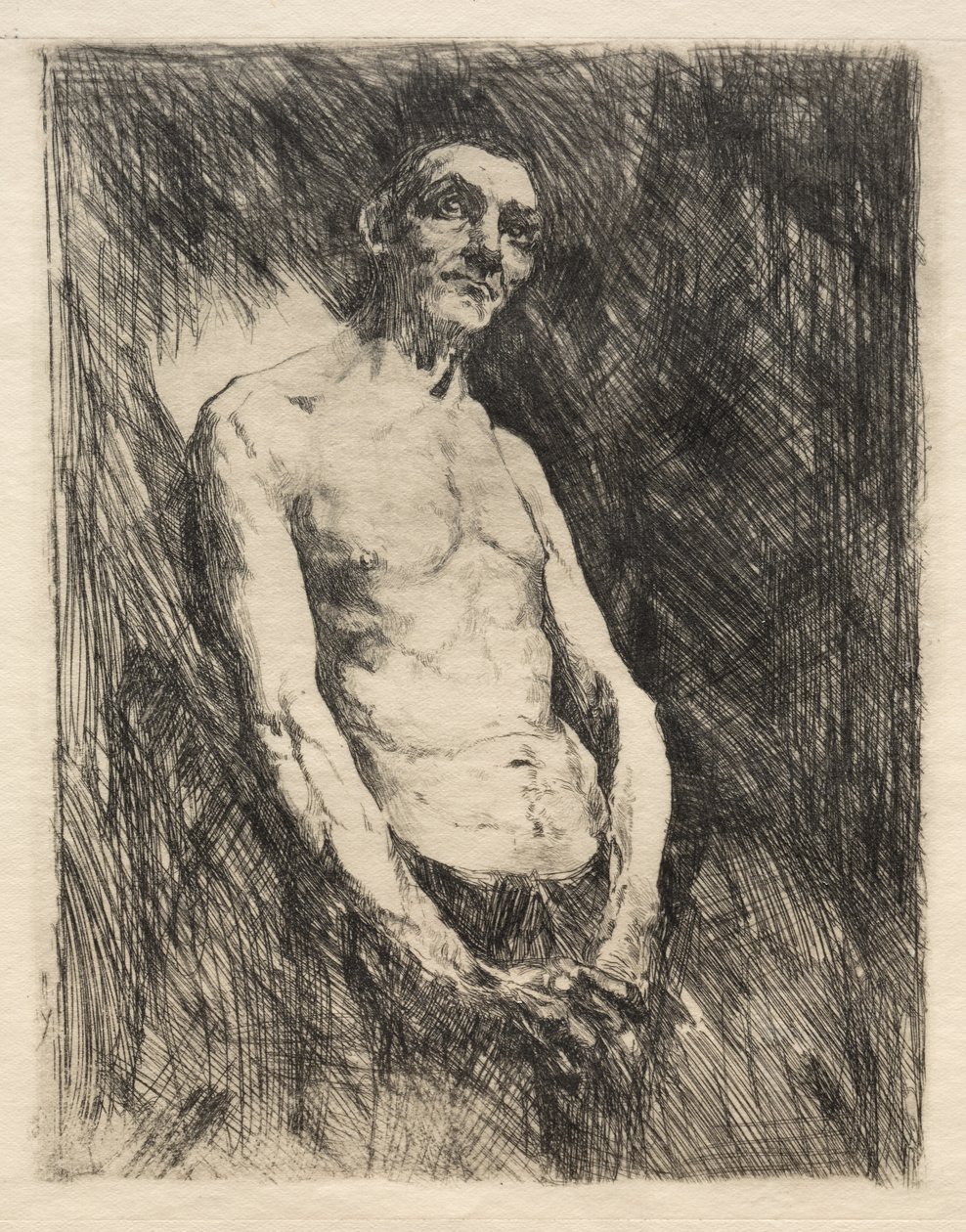 Halvnaken figur av en mann, 1800-tallet. av Robert Frederick Blum