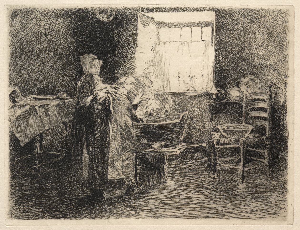 Mandag morgen, Holland, 1800-tallet. av Robert Frederick Blum