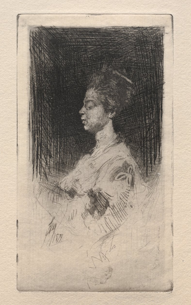 Profilsjef for en japansk jente, 1879. av Robert Frederick Blum