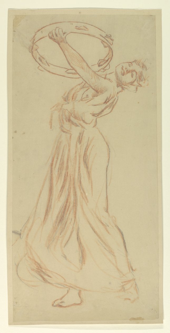 Studie for Girl with Tambourine, "Vintage Festival", Mendelssohn Glee Club, New York av Robert Frederick Blum
