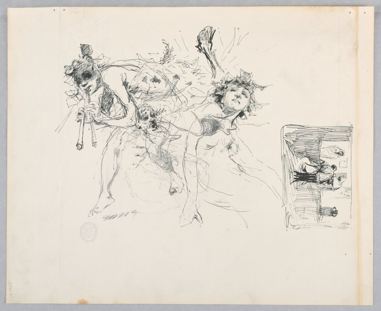 Studie for en dansende kvinne, «Moods to Music», Mendelssohn Glee Club, New York, NY av Robert Frederick Blum
