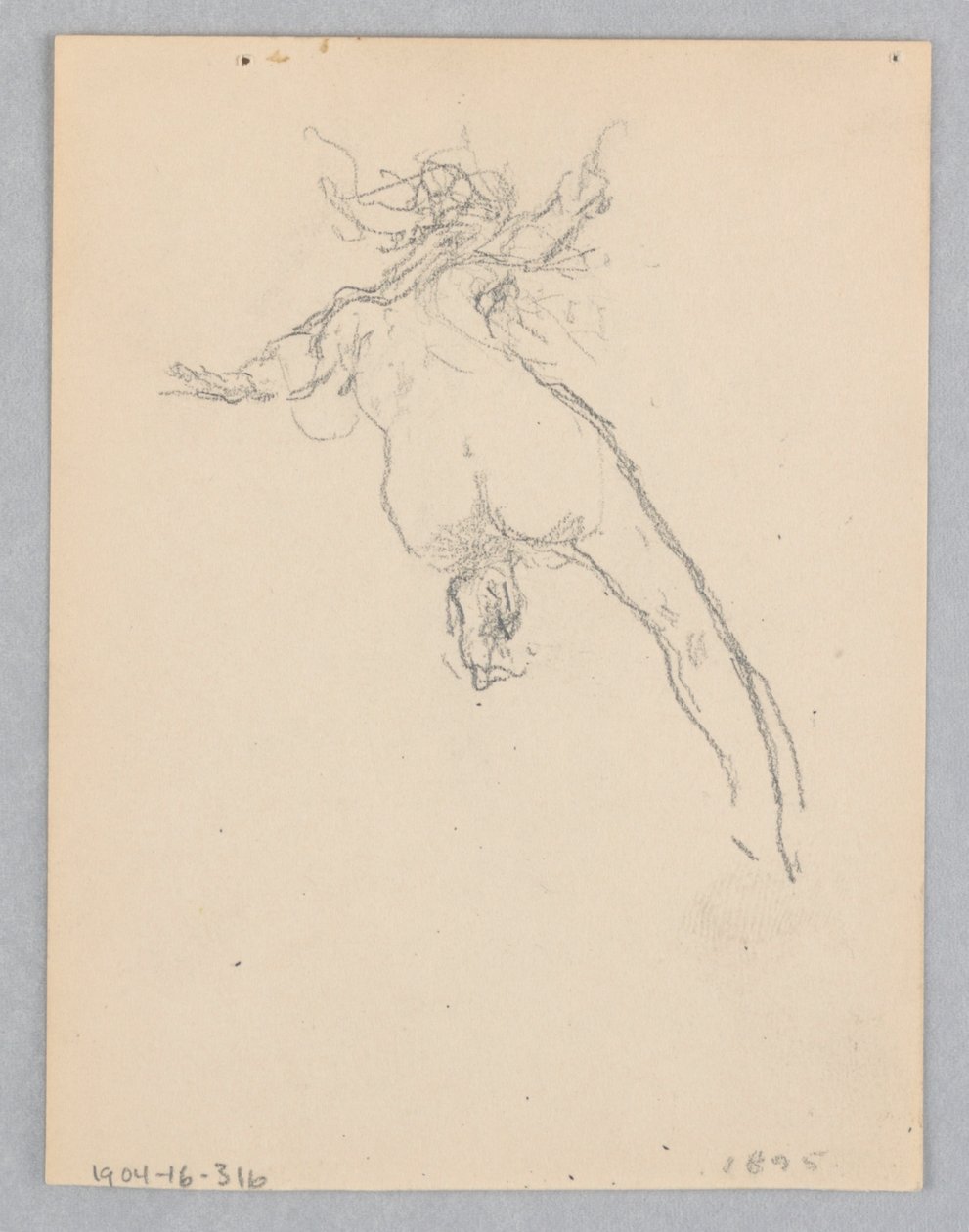 Studie for en dansende kvinne, «Moods to Music», Mendelssohn Glee Club, New York, NY av Robert Frederick Blum