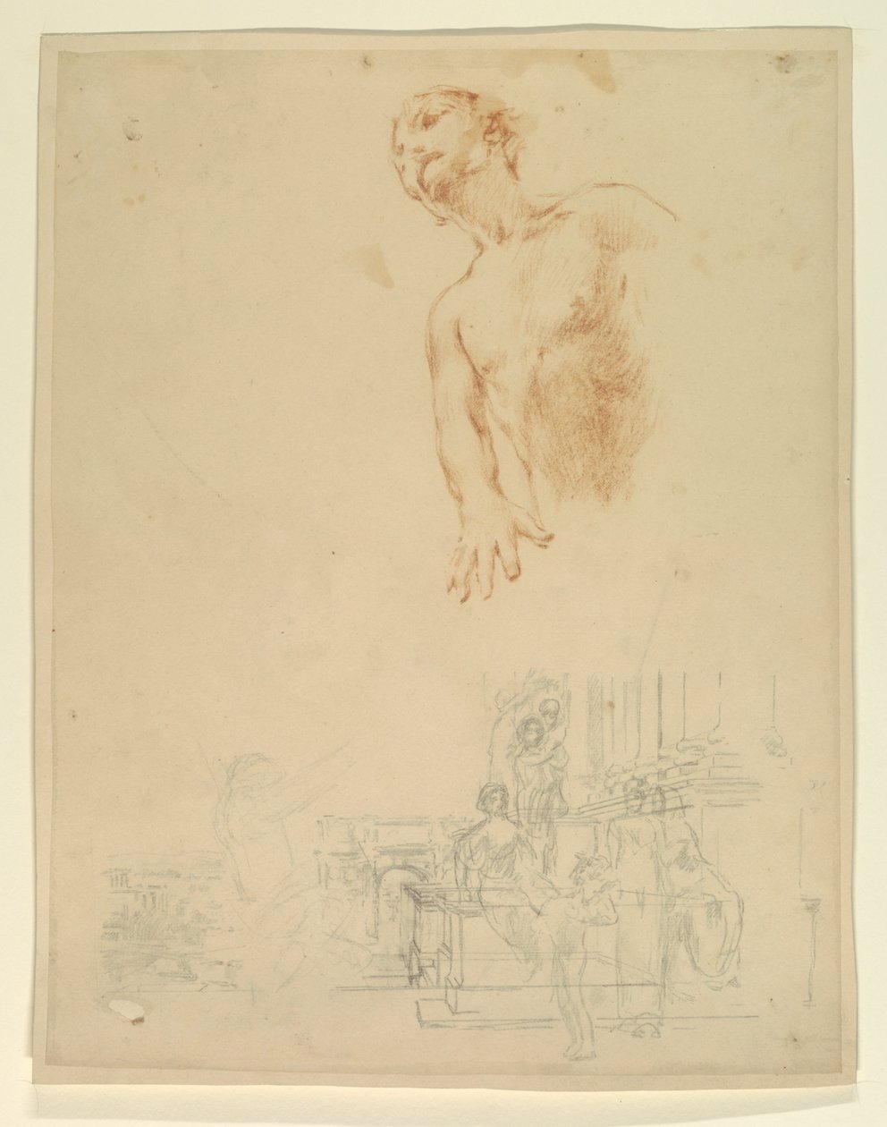 Study for a group, “Vintage Festival,” Mendelssohn Glee Club, New York, NY   1259562   no       norwegian Successfully Translated  Original: Ashurbanipal hunting, detail showing servants and horse carrying cage, relief from Nineveh, Iraq (stone bas relief) av Robert Frederick Blum