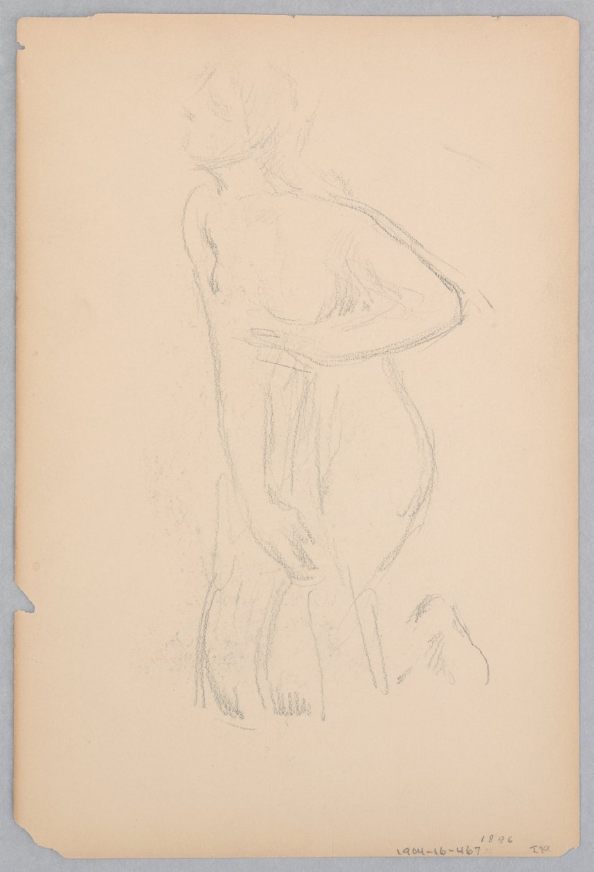 Studie for en knelende kvinne, «Vintage Festival», Mendelssohn Glee Club, New York av Robert Frederick Blum