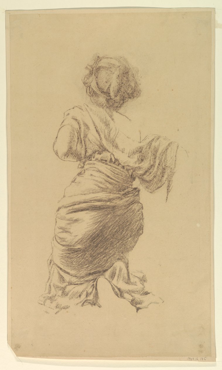 Studie for en knelende kvinne, «Vintage Festival», Mendelssohn Glee Club, New York, NY av Robert Frederick Blum