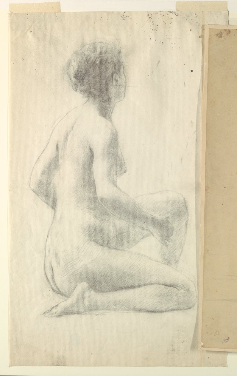 Studie for en sittende kvinne, «Vintage Festival», Mendelssohn Glee Club, New York, NY av Robert Frederick Blum