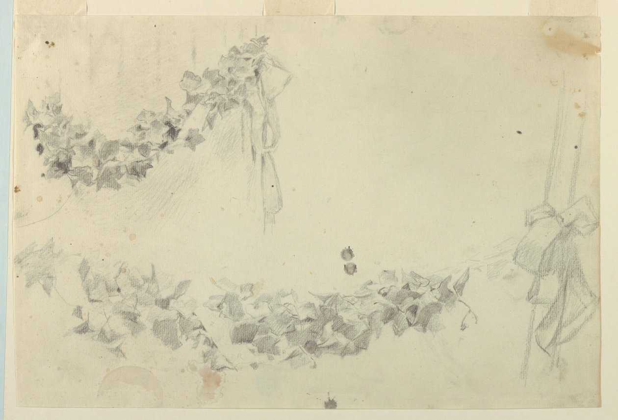 Studie for festoons, "Vintage Festival," Mendelssohn Glee Club, New York, NY av Robert Frederick Blum