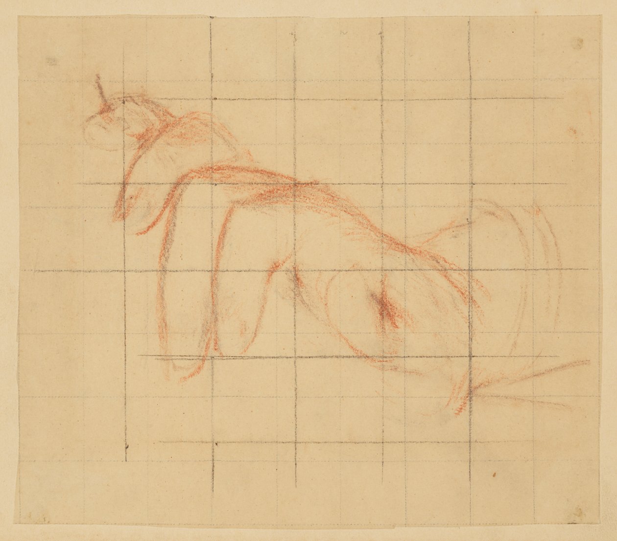 Studie for venstre hånd, "Vintage Festival," Mendelssohn Glee Club, New York, NY av Robert Frederick Blum
